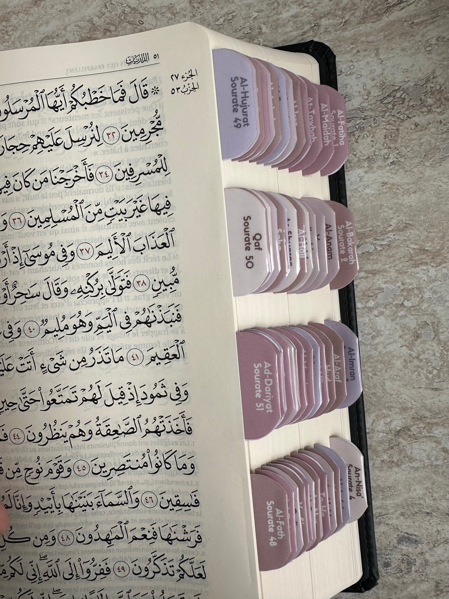 Coran Tawbah – Arabe/ Français avec onglets premium